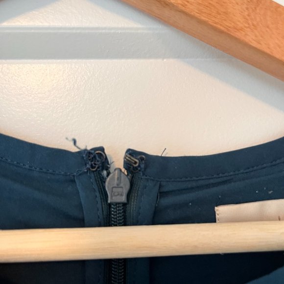 Loft Teal Lace Flutter Dress - Picture 3 of 4